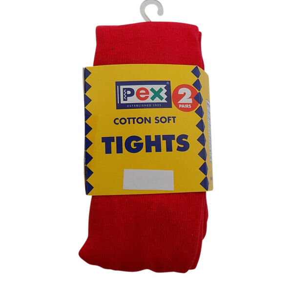 Red Soft Cotton Tights  Thumbnail
